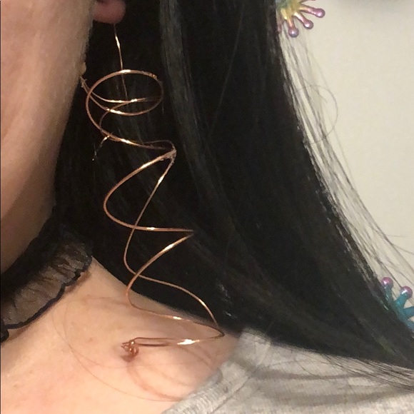 Hand crafted copper earrings - Picture 1 of 2